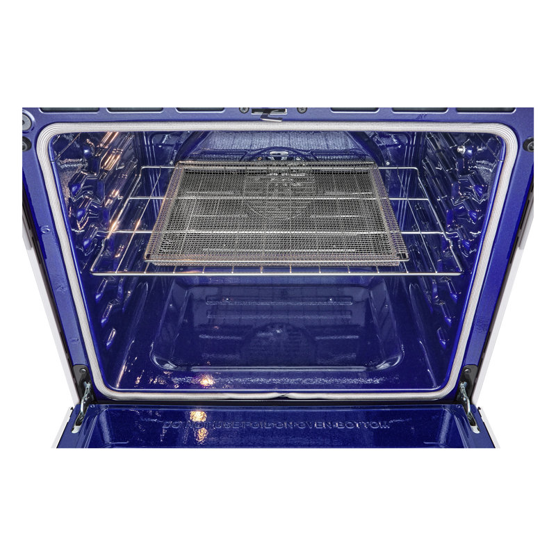 30" 6.3 cu. ft. Smart Slide-in Natural Gas Range with Convection Oven, Essence White