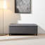 Banc de rangement avec repose-pieds capitonné / charnière de sécurité - gris foncé-130176351