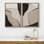 Mid Century Shape " Black Tan & Brown Swirling Color Blot Collage Abstract Shapes Modern Rustic Relax/Calm " 2 - Pieces