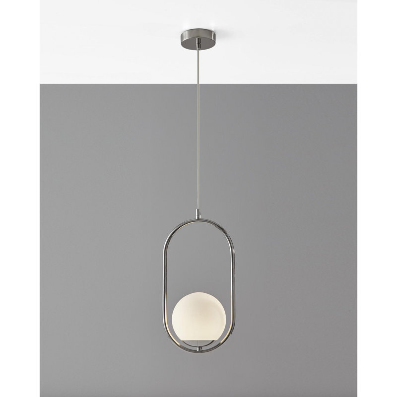 Charlack 1 - Light Polished Nickel Single Pendant