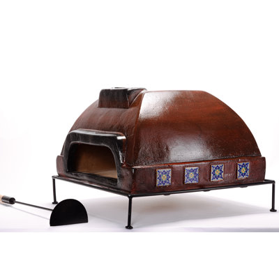 Tierra Firme Talavera Clay Free Standing Wood Burning Pizza Oven