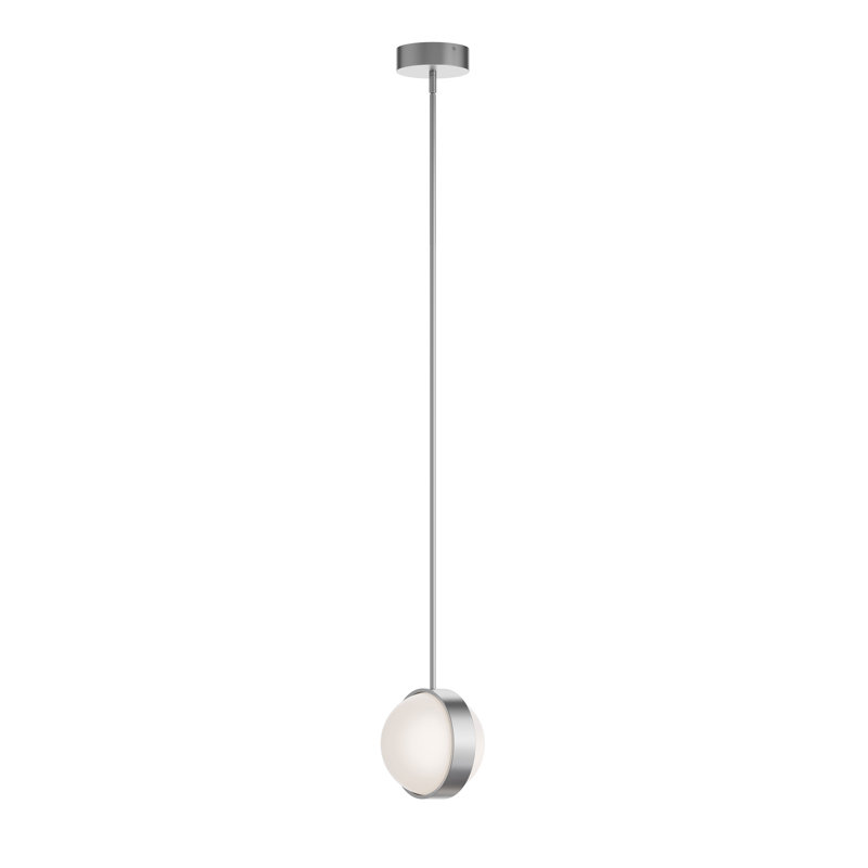 Luminaire suspendu à DEL Janelda, Nickel satiné, 9"