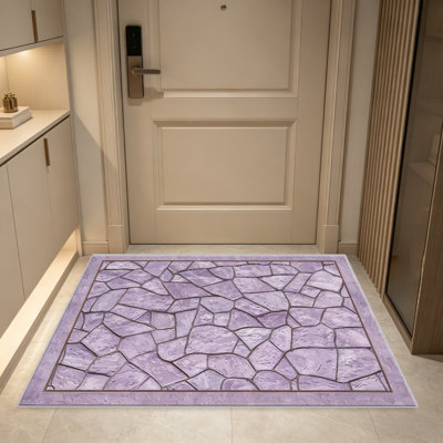 Lavender Stone carpet-easy to clean, machine-washable, soft and comfortable; suitable for door mats, kitchens, living rooms, bedrooms, corridors, and laundry areas. Easy to clean, durable carpet for home decoration.