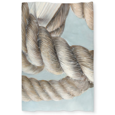 Boat Rope Knot Closeup | Marine Brown Duvet Cover for Decor