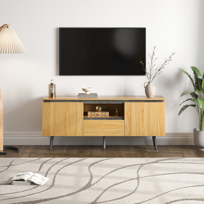 Meuble télé à DEL de 55 po Bethanny, console multimédia pour téléviseur de 60 po ou moins