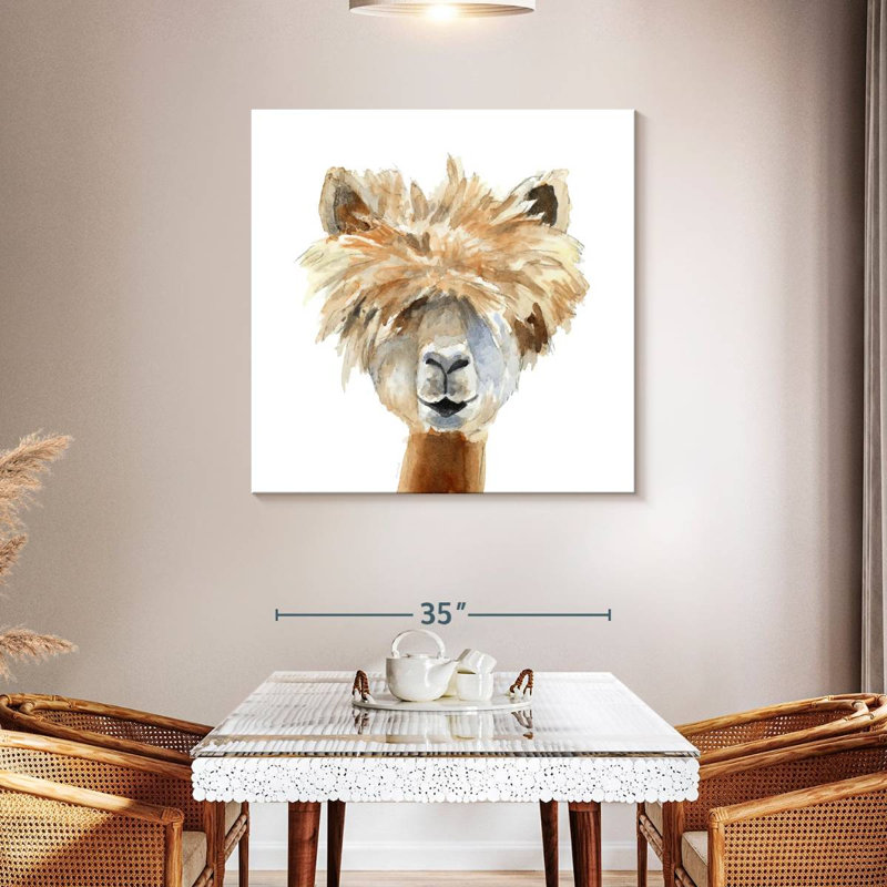 Brampt Llama With Bangs, 39" H x 39" W