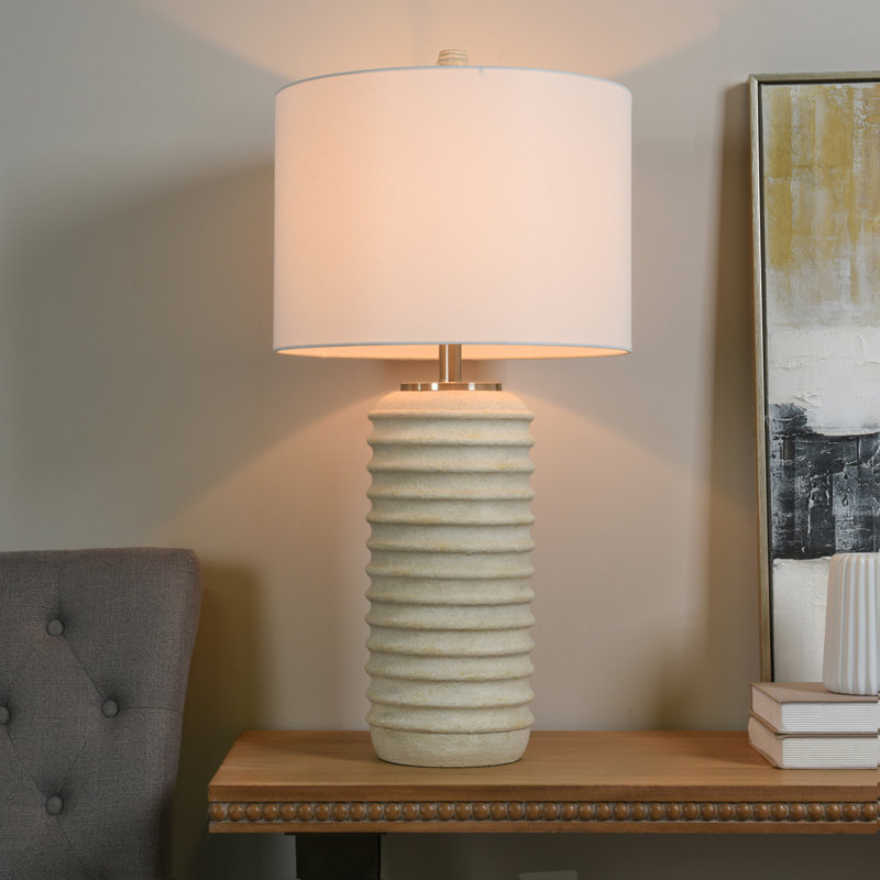 Maleena - Transitional Table Lamp - Brie - Off-White Shade