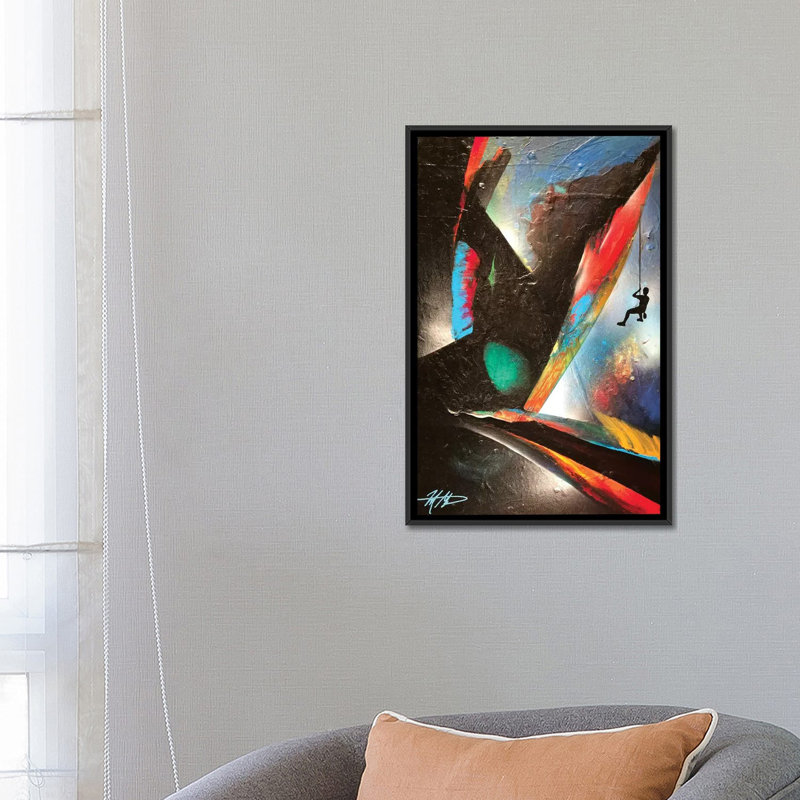« mount brushmore », impression sur toile, H 26 po x l 18 po x P 1,5 po, Toile avec cadre noir, Pas de tapis