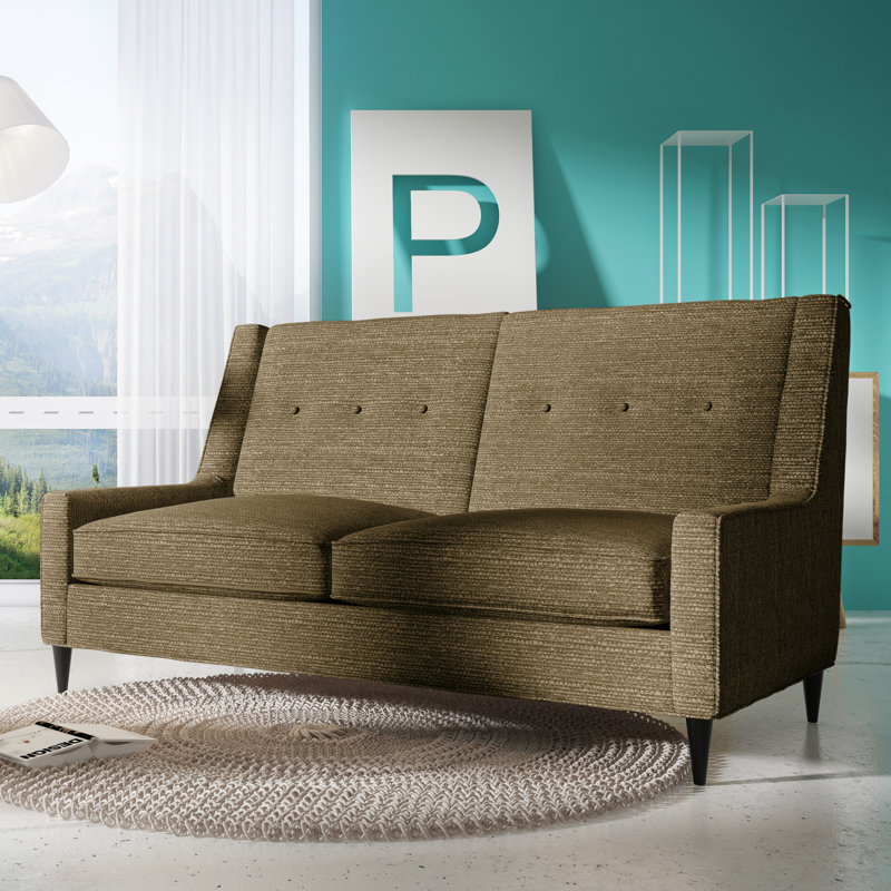 Augusta Plaza 2 Seater Loveseat, Light Brown