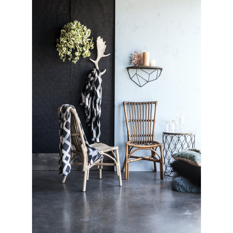 Knitted Throw Blanket, Black
