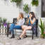 Banc de bienvenue en métal pour l'extérieur Outsunny