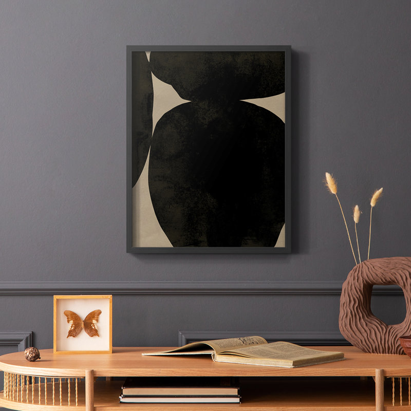 Heirloom Orbs II, reproduction encadrée - bois massif, Noir, H 20 po x l 16 po