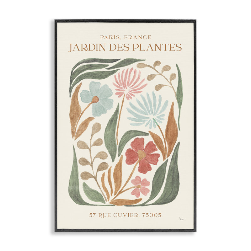 French Exhibition Florals Black Framed Giclee Art by Veronique Charron, Giclée encadrée noir minuit, H 18 po x l 12 po