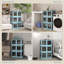 3 bacs de rangement empilables avec roulettes HOMcom, avec roulettes, pliables, 18 gal, bleu