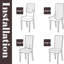 Housse pour chaise de salle à manger, housse extensible imperméable pour chaise Parsons, ensemble de 4