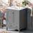 24 - Inch Transitional Style Bathroom Vanity With Ample Storage, Soft Close Hinges, And Exquisite Painting Craftsmanship 24" Gray Double Layer Door Shelf, Easy Assembly For Quick Setup-222222618