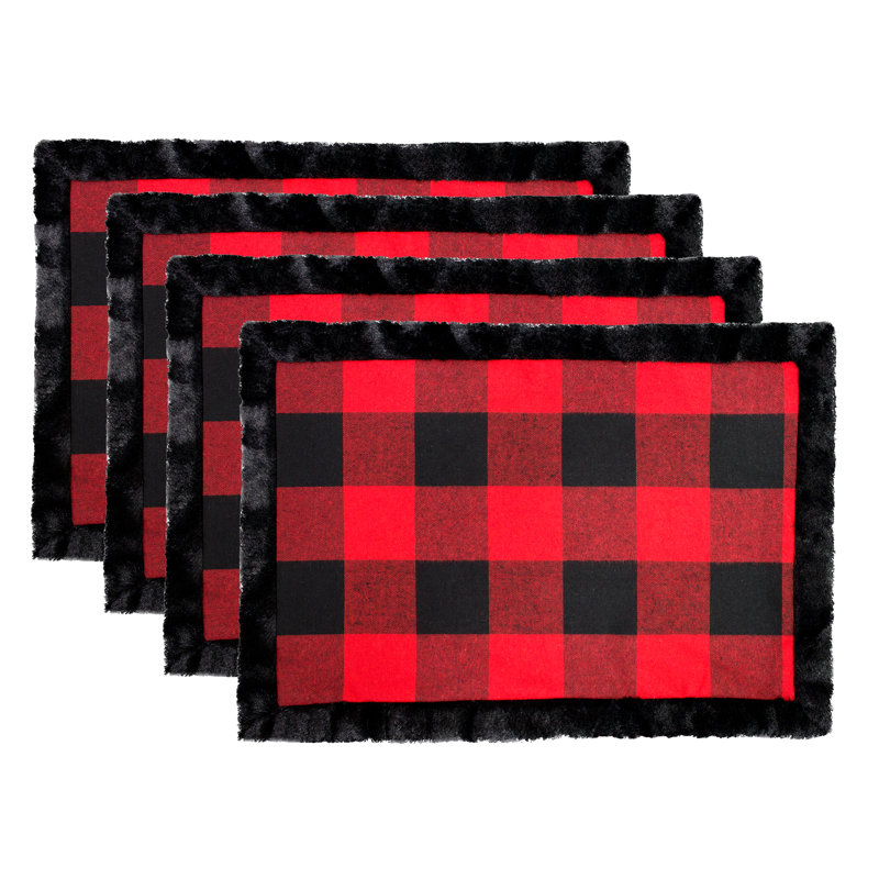Allegonda Polyester Plaid Rectangle Placemat