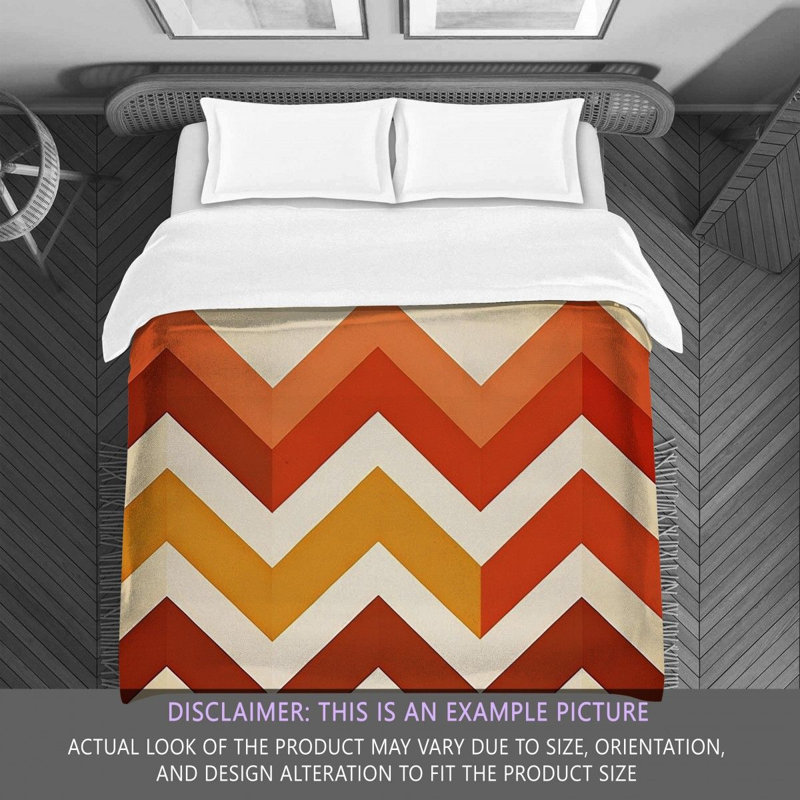 Chevron Comforter, Orange/Red, Twin Extra Long Comforter