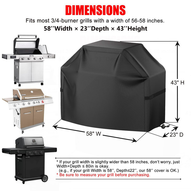 Housse pour barbecue 58 pouces