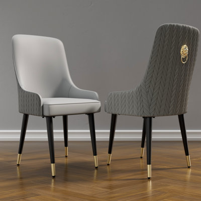 Chunnu 116.84cm H Tufted Upholstered Metal Side Chair