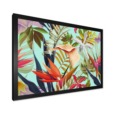 Fleurs tropicales rétro II - Impression sur toile