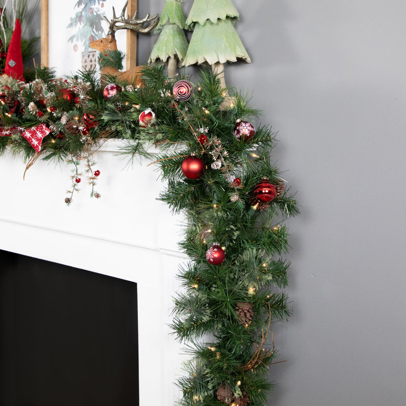 Rustic Grapevine 34" Pre-Lit Christmas Garland with Clear Lights