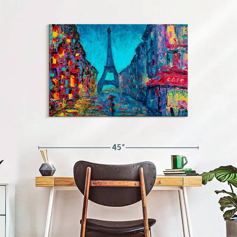 Ravi Paris Night Stroll Abstract, 26" H x 39" W
