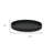 15" Black Faux Wicker Round Serving Tray