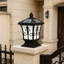 Lampadaire solaire et câblé, noir, 4 couleurs DEL, télécommande étanche IP65-335192379-335192377