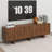 Retro Wood Grain TV Stand, Wavy Door Media Console With Dual Storage Cabinets-123041197