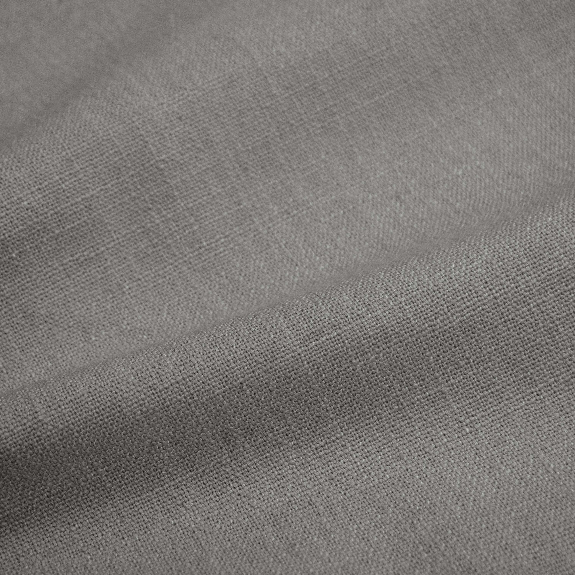 Bence Upholstered Ottoman, Linen Gray Linen