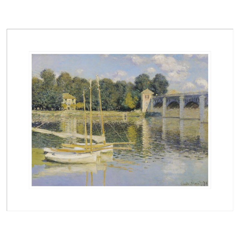«The Bridge» par Claude Monet, impression giclée sur cadre, H 17,73 po x l 21,75 po