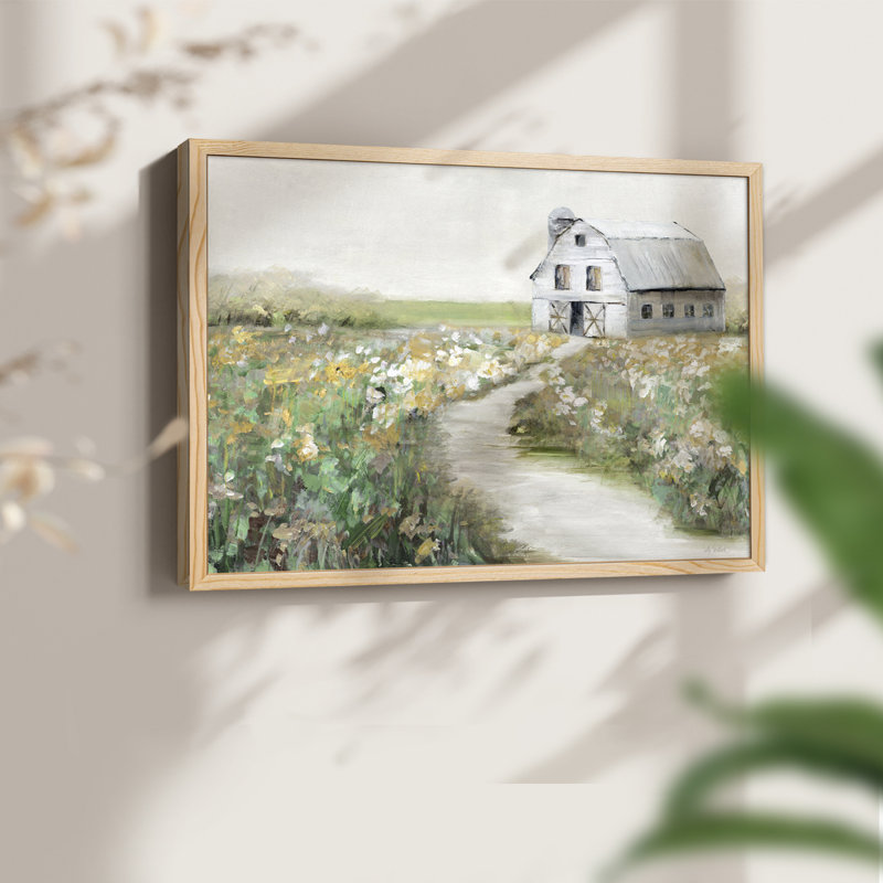 Quiet Meadow Farm -Framed Print - Restickable, 11" H x 14" W, Natural