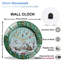 Horloge murale de Noël-Horloge-village-lumières-ours
