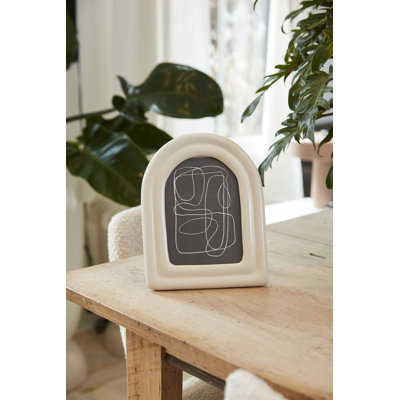 Leandro White Ceramic Matte Picture Frame