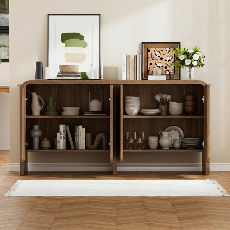 Buffet Mid-century, Brun