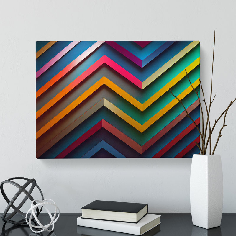 Chevron - Wrapped Canvas Print, 50cm H x 76cm W x 3cm D