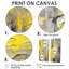 Mustard Yellow And Vivid Grey IV - Abstract Wall Art-114715153-114715154-114715155