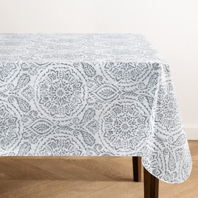 Nappe en vinyle résistant à l'eau et aux taches avec envers en flanelle Home Fashions Savannah Boho
