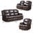 Kamarli Leather Manual Reclining Living Room Set-168777814