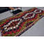 Tapis de couloir kilim en laine fabriqué à la main avec un style antique pour un décor de couloir et un motif géométrique