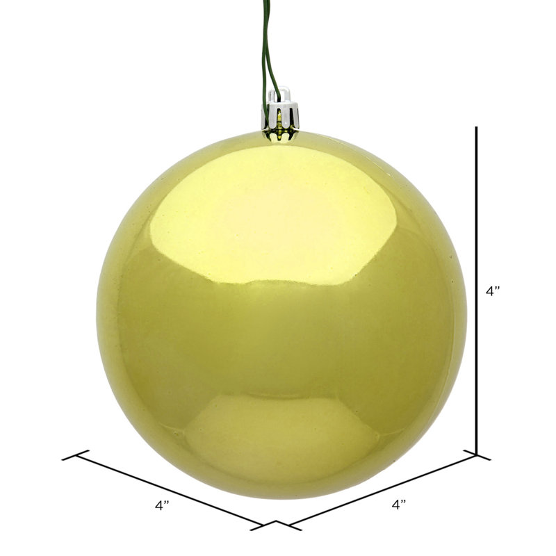 Ornement boule des Fêtes, 4 po x 4 po x 4 po, Lime