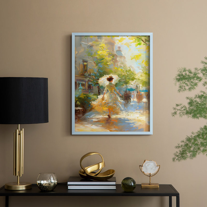 «WOMEN Series DCCCL XXXVII», reproduction encadrée - bois massif, Bleu, H 15 po x l 12 po