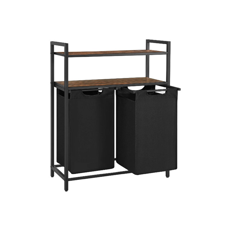 Steel Laundry Room Organiser, Black