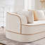 Canapé gauche ELYSEES avec coussins en tissu - blanc-605640662