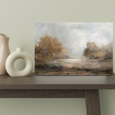 Creekside Stillness Abstract Contemporary Peaceful Landscape Nature, art mural