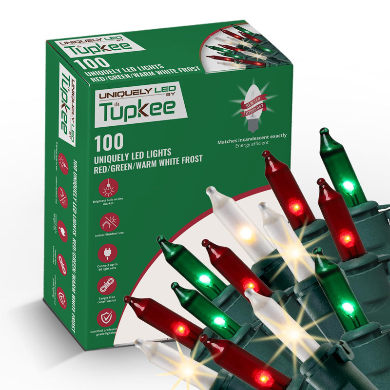 Lumières scintillantes Tupkee Christmas Uniquely, Rouge / Vert / Blanc
