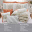 Ensemble d'édredon chic corail pour grand lit: percale de coton 9 pièces