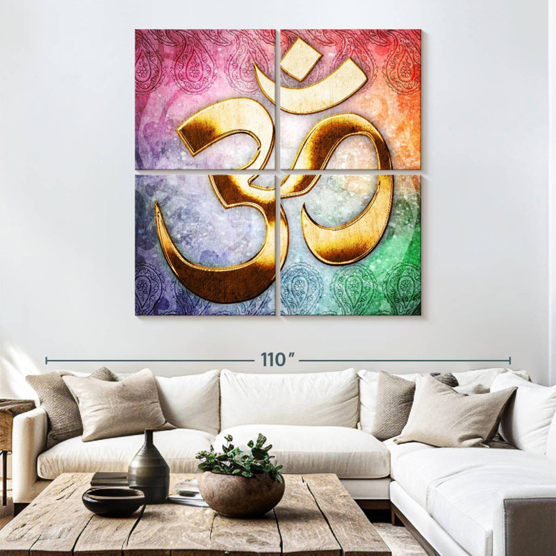 Adella Golden Om, 74" H x 74" W