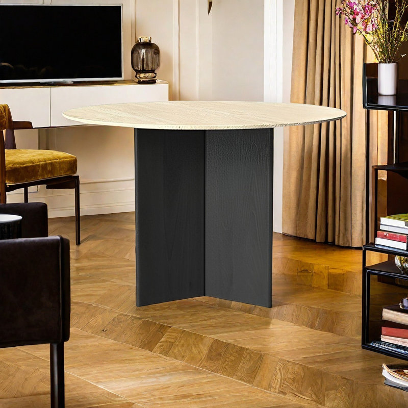 Table de salle à manger résistante aux égratignures, Noir, noir, noir, noir